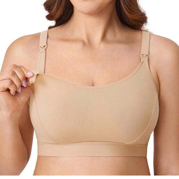 Gratlin Women's Plus Size Nursing Bra XXL Cotton Breastfeeding Bra racerback NEW - Picture 1 of 3